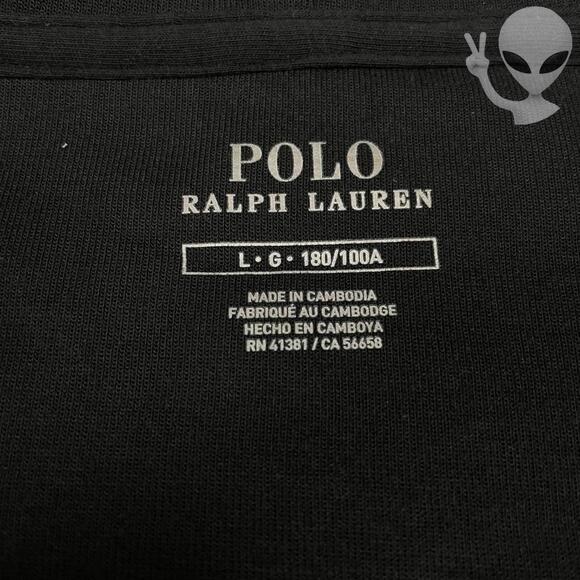 Polo Ralph Lauren Large Black Full Zip Hoodie with Tartan - Picture 5 of 6
